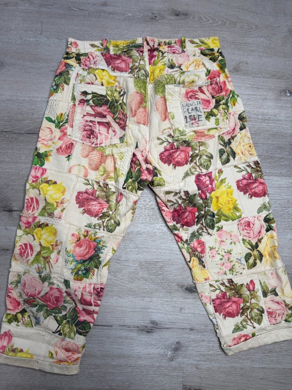 Magnolia Pearl Miner Pants Rare - Floral Patchwork - Picture 6 of 9